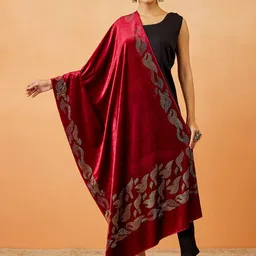 Pashmoda Women Paisley Velvet Shawl-54