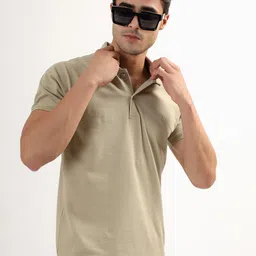 ALAKH HUB Polo Collar Muscle Fit T-shirt-image-48