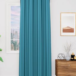 TOP DRAPES Blue Black Out Long Door Curtain-image-91