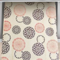 REVEXO Beige & Red Floral Printed Water Resistant Cabinet Shelf Mat-44