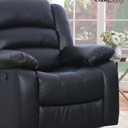 Oakcraft Black Leatherette Manual Recliner-image-9