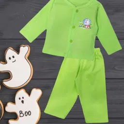 FASHION GRAB Infant Kids Printed Pure Cotton Shirt With Trousers-image-55