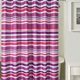 Deco Window Purple & Pink  Striped Shower Curtain-16