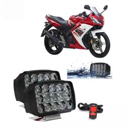 Cartronics 15  LED Fog Light With On/Off Switch for Yamaha R15 s Black(Set of 2 Pcs)-7