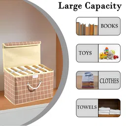 Aura Brown Multipurpose Storage Box With Lid & Handle image 4