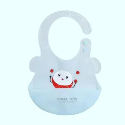Polka Tots Kids Printed Silicon Waterproof Feeding Bibs-image-58