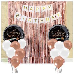 AMFIN Themed Birthday Decoration Kit Rose Gold - Pack of 11-image-88