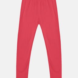 KiddopantiSolid Leggings - Coral Pink-image-4