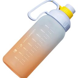 House of Quirk1.8 Liter Time Markings BPA Free Water Bottle - Blue Orange-image-31