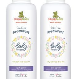 ShuShu Babies Gentle and Natural Arrowroot Baby Powder for Sensitive Skin Pack of 2- 400 g each-image-65