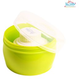 THE LITTLE LOOKERS Portable Baby Skin Care Baby Powder Puff with Box Holder Container for New Born and Kids for Baby Face and Body (Green.)-21
