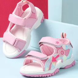 Cute Walk by Babyhug Sandals with Velcro Closure & Applique - Pink-picture-20
