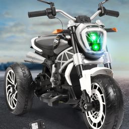 Baby Super Harley Kids Three Wheel Battery Operated Ride on Bike With Music & Lights - Black-15