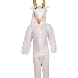 RAJ FANCY DRESSES Full Sleeves Cow Animal Theme Costume Dress - White-image-78