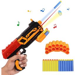 SANJARYBlaster Guns with Laser Light & Music, Foam Bullets with 14 Foam Bullets for Guns color design may vary-20