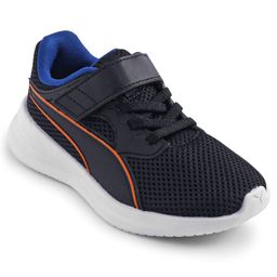 PUMA Casual Shoes with Velcro Closure & Brand Logo Print - Black-image-87