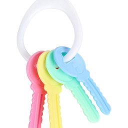 Enorme Silicone Strawberry Fruit Shape Teether With Key Teether - Multicolour image 3