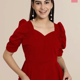 Tromko Sweetheart Neck Puff Sleeve Top-picture-48