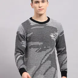 Monte Carlo Men Cable Knit Woollen Pullover-image-28