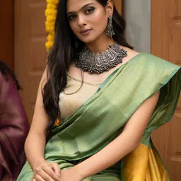 TEEJH Woven Design Pure Cotton Saree-image-7