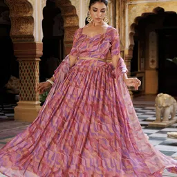 Ragavi Printed Ready to Wear Lehenga & Blouse With Dupatta-picture-7