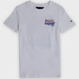 Tommy Hilfiger Boys Typography Printed Round Neck Cotton T-shirt-image-31