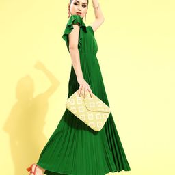U&F Women Gorgeous Green Sleek Dress-image-27
