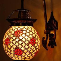 SOMIL Gold Glass Cylinder Printed Wall Lamps-image-0