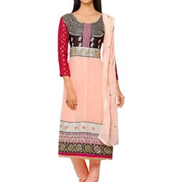 Moda Rapido Embroidered Silk Georgette Semi-Stitched Dress Material-picture-35