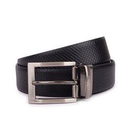 INVICTUS Men Textured Leather Slider Buckle Reversible Belt-image-95