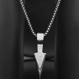Voylla Men Rhodium-Plated Eclipse Stylish Statement Pendant With Chain-image-27