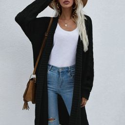 Oh Rare Women Ribbed Longline Cardigan-image-61