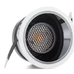 Noble Electricals 6 W White + Shiny Black LED Lexus Downlight Warm White NE-DL-LXS-6-28