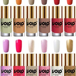 VOLO Set Of 12 Extra Shine Vibrant Shades Combo Nail Polish- 9.9ml Each- No-122-image-98