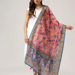 Kaizen TEXO FAB Ethnic Motifs Printed Linen Dupatta-picture-12