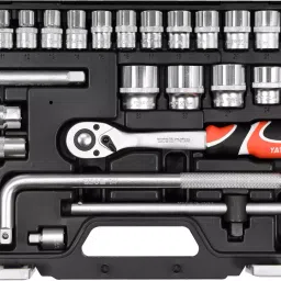 Yato 12.7 mm(1/2") Hexagonal Deep Socket Set of 25Pcs YT-38741-48