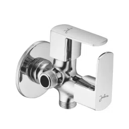 Jabra 2 in 1 Angle Cock Qbix Series Brass Chrome Finish Wall Mount Silver-17