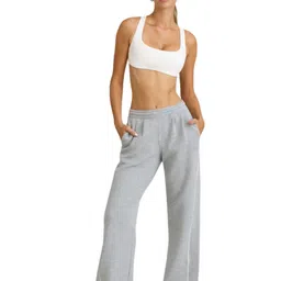 EVERDION Women Relaxed Straight Leg High-Rise Easy Wash Joggers Trousers-image-44