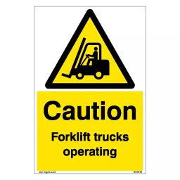 SUNSIGNS  Caution Forklift Trucks Operating Signages Size 900x457 mm HP Print + Vinyl + Sun Board, SN0058-image-85