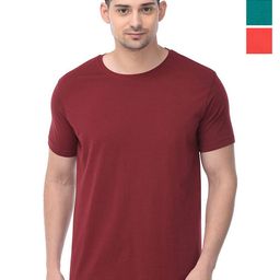 COLOR CAPITAL Unisex Pack Of 3 Solid Round Neck Cotton T-shirts-image-74