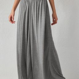 Outzidr Women Classic Flared High-Rise Pleated Trousers-image-95
