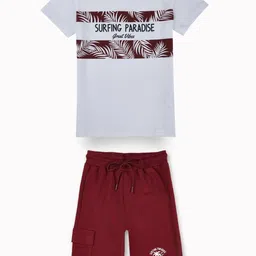 Gini and Jony Boys Printed T-shirt with Shorts-image-91