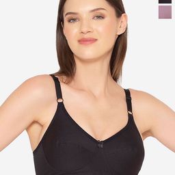 GROVERSONS Paris Beauty Pack of 2 Women Solid Full Coverage Non-Padded Bra-picture-26