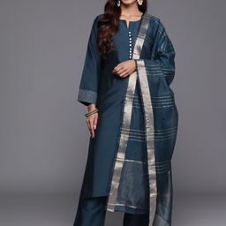 Libas Women Regular Kurta with Trousers & With Dupatta-picture-41