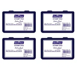 Soni Office Mate Stamp Pad 88x54 mm Refillable Design Crisp, Quick-Dry, Smudge-Free Ink for Office, School, Craft & DIY, Violet (Pack of 4)-picture-9