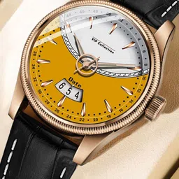 DOUBLERUN Men Dial & Leather Textured Straps Analogue Multi Function Watch H05N9016-41