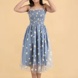 Pinly Floral Crepe Fit & Flare Midi Dress-picture-10