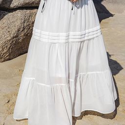 JC Mode Women Tiered Flared Maxi Skirt-picture-7