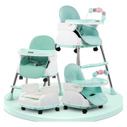 Baybee 4 in 1 Nora Baby High Chair for Kids with Height Adjustable Baby Toddler Feeding Booster Seat with Tray & 5 Point Safety Belt Kids High Chair for Baby - Green-37