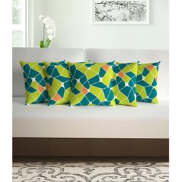 Divine Casa Micro Poly Cushion Covers Set of 5 - Lime-image-2